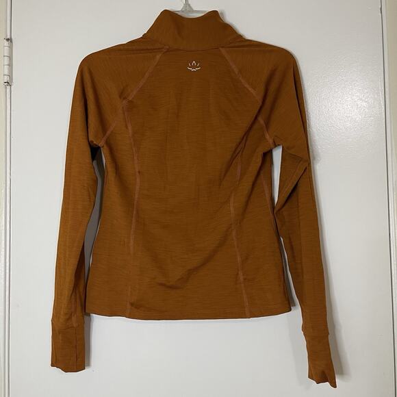 Beyond Yoga Heather Rib Take A Hike Zip Pullover orange rust size small - Picture 4 of 4